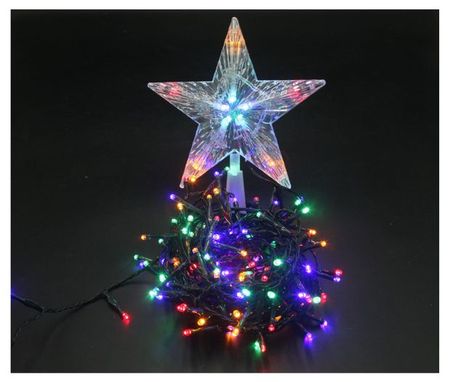 Гирлянда электрическая Actuel со звездой наконечником 160 LED мультиколор, 9,5 м
