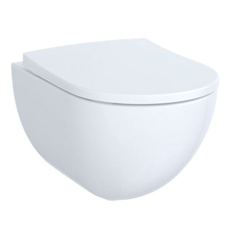 Унитаз подвесной Geberit Pravelo Acanto Rimfree безободковый белый глянцевый с сиденьем дюропласт микролифт (503.503.00.1)