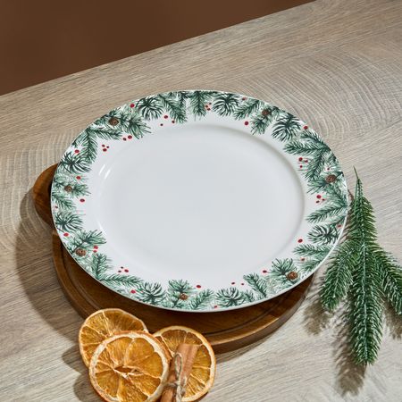 Тарелка Елка/Christmas tree III полиэстерная скатерть merry christmas tree snowflake