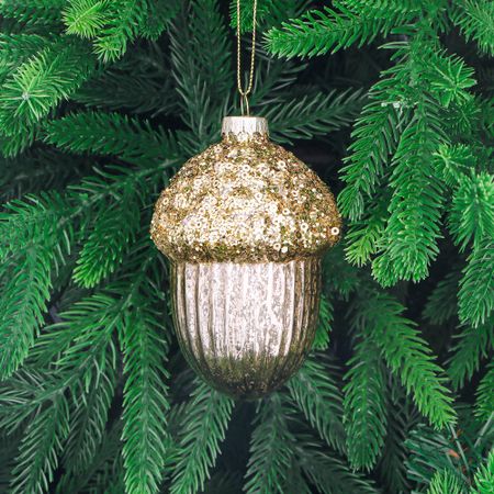 Шар стеклянный Yancheng Shiny новогодний гриб 7x7x10 см