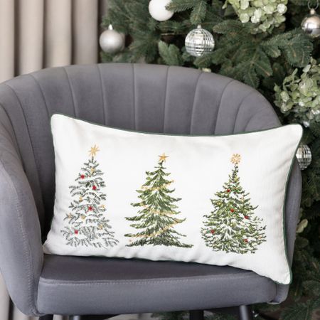 Подушка декоративная Estia Лафореста белая 30х50 см