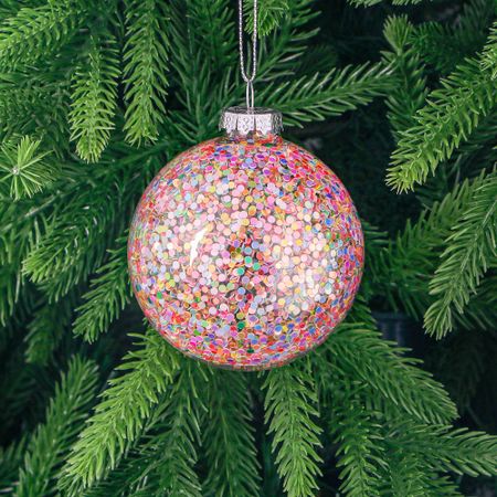 Игрушка ёлочная Yancheng Shiny Игрушка ёлочная Yancheng Shiny шар стеклянный разноцветный 8х8х8 см