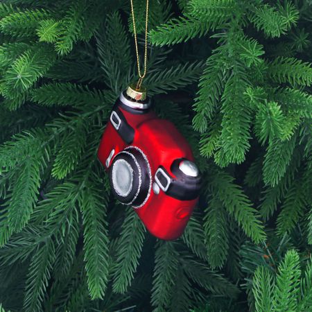 Игрушка ёлочная Yancheng Shiny стеклянная фотоаппарат коробка подарочная игрушки на голубом 18 18 9 5 новый год картон