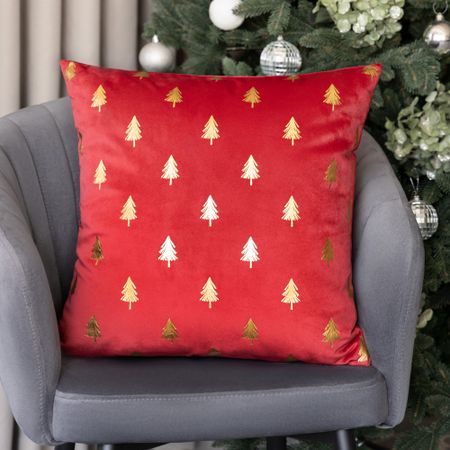 Подушка декоративная Estia Наталициа красный 45х45 см