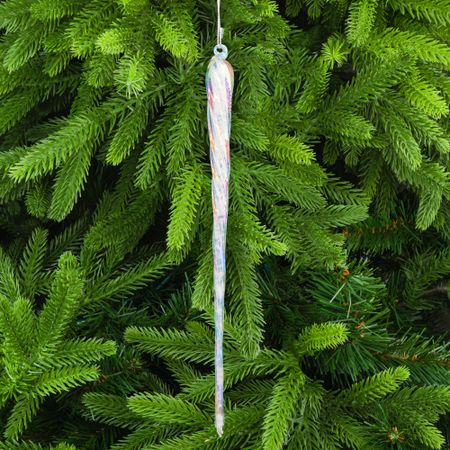 Украшение Yancheng Shiny стеклянное сосулька 2x26 см