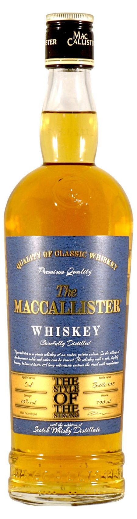Виски Maccallister купажированный Россия, 0,7 л