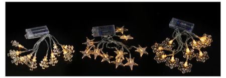 Гирлянда электрическая Actuel на батарейках 10 LED теплый белый 1,35 м, 1 шт в ассортименте