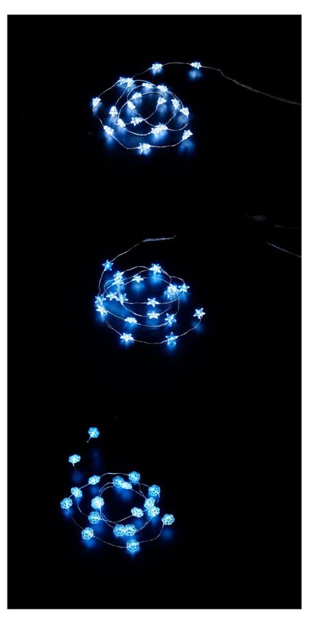 Гирлянда электрическая Actuel на батарейках 20 LED холодный белый 0,95 м, 1 шт в ассортименте