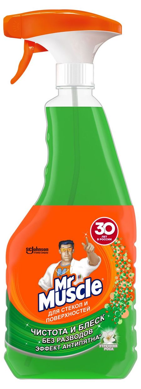Средство для стекол и зеркал Mr. Muscle Утренняя роса, 530 мл