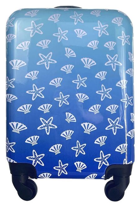 Чемодан Airport жесткий 4 колеса океан, размер S н корнилов мировой океан невероятные факты энц в дополнен реальности