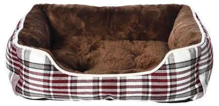 Лежанка для животных велюр коричневая, 54x46x16 см