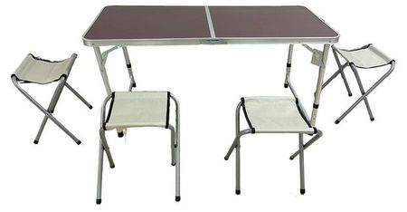 Набор складной мебели для кемпинга Стол 120х60х70 см и 4 стула 34х42х40 см