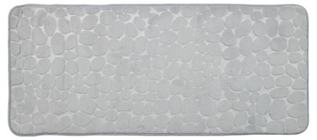 Коврик для ванной комнаты Actuel с противоскользящим основанием эффектом памяти серый, 50X120 см