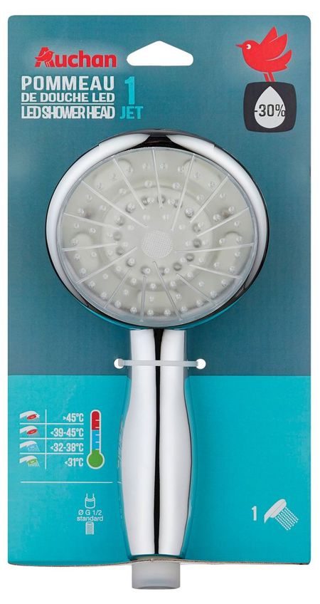 Лейка для душа АШАН Красная птица 1 режим с подсветкой