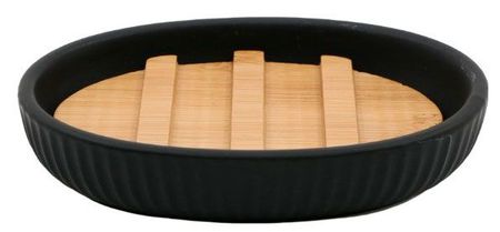 Мыльница Actuel черная, 12,4x8,6x2,7 см