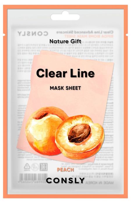 Маска тканевая для лица CONSLY с экстрактом персика, 25 мл