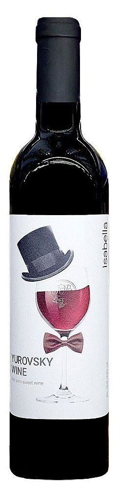 Вино Юровский Изабелла красное полусладкое Россия, 0,7 л