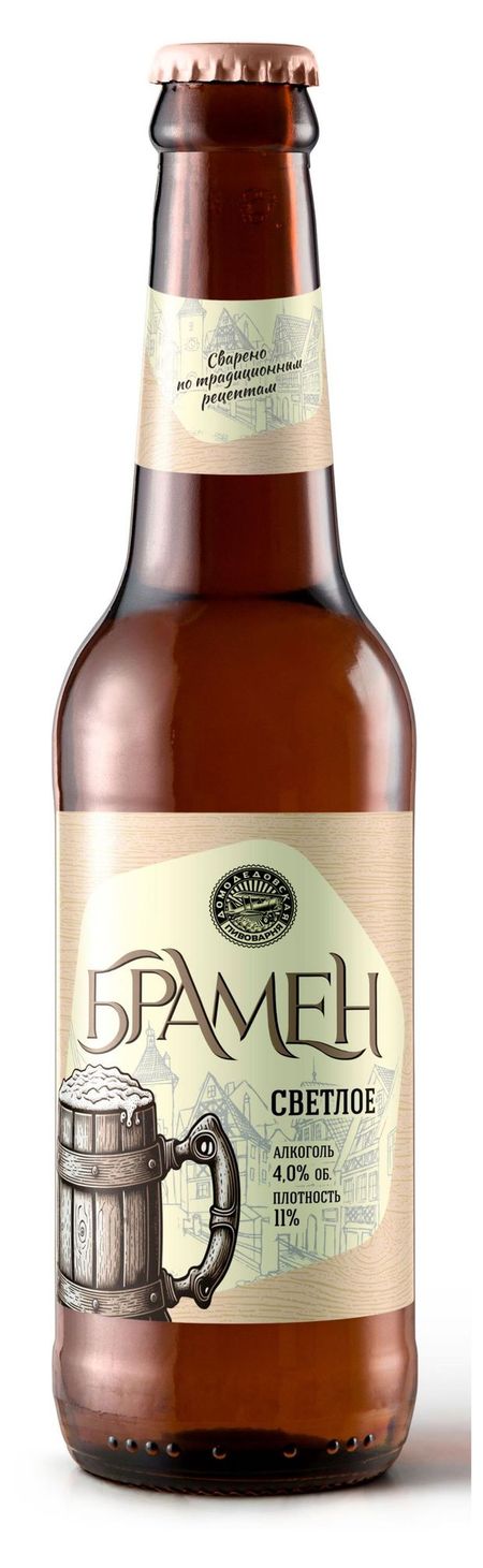 Пиво Брамен светлое фильтрованное, 450 мл