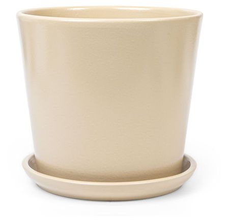 Горшок керамический низкий конус с поддоном мокрый песок, d 15 см