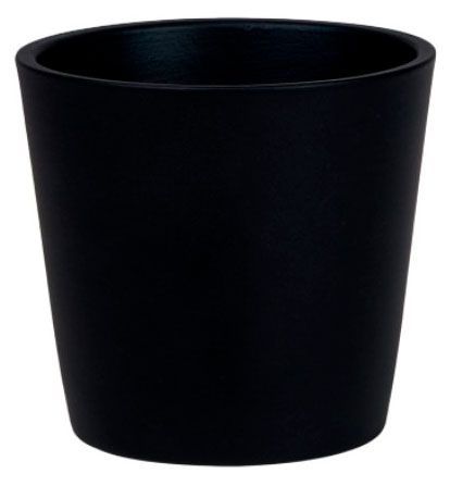 Кашпо керамическое Студия-Декор Конус черный, 10 см