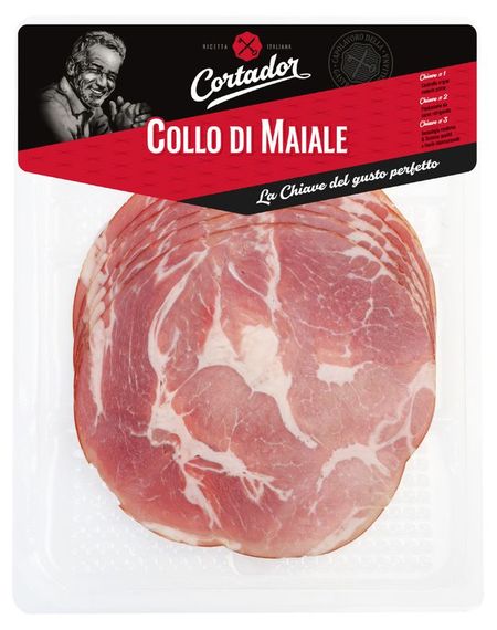 Шейка свиная сырокопченая Cortador Collo di Maiale нарезка, 120 г