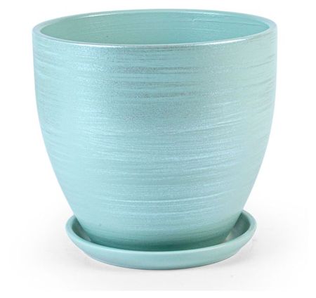 Горшок керамический Студия-Декор Галактика зеленый, 12 см