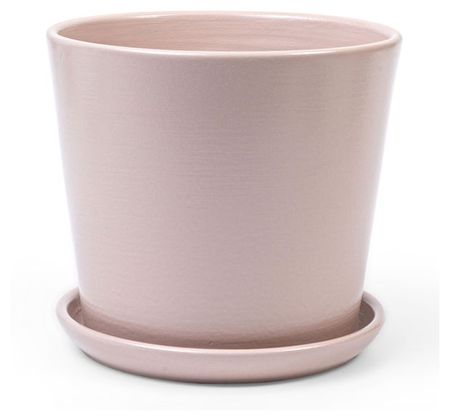 Горшок керамический низкий конус с поддоном капучино, d 15 см