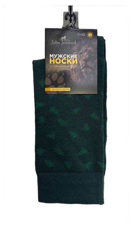 Носки мужские новогодние зеленые, р. 29