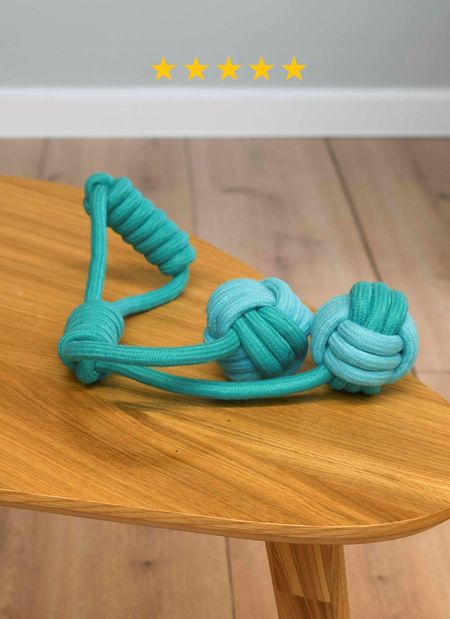 Для дома PETSHOP Игрушка для собак, канат с плетеными мячами (210 г)