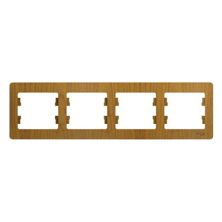 Рамка Systeme Electric Glossa четырехместная дуб (GSL000504)