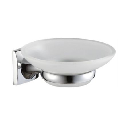 Мыльница для ванной Haiba HB8502 с держателем стекло/металл хром (551025)