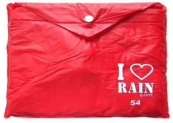 Плащ-дождевик АКМ (взрослый) плотный PVC, красный JN1018-RED