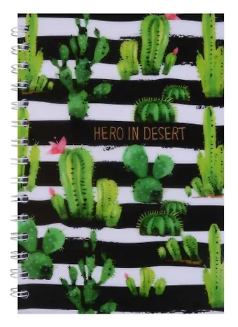 Тетрадь в клетку Hai Bin, Cactus, 96 листов, в ассортименте