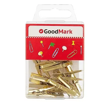 Зажимы для бумаг «Прищепки», 15 штук