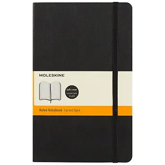 Книга для записей Moleskin Classic Soft, мягкая обложка, чёрная, 96 листов, А5