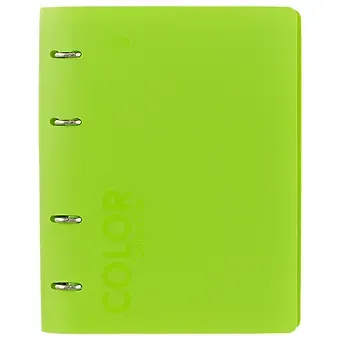 Тетрадь на кольцах в клетку Stila, Neon Green, 120 листов