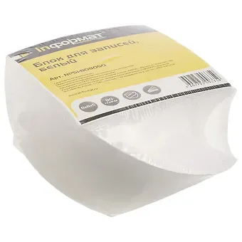 Блок-куб белый, проклеенный, спираль