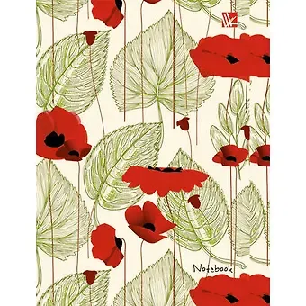 Записная книжка, Эксмо А6 (110*145) 80л. Книги для записей Графика. Яркие маки твердая обложка с поролоном