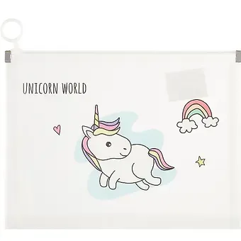 Папка на молнии «Unicorn world», А5