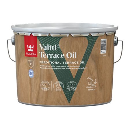 Масло Tikkurila/Tikkivala Valtti Terrace Oil для террас основа EC 9 л