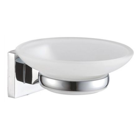 Мыльница для ванной Haiba HB8602 с держателем стекло/металл хром (550583)