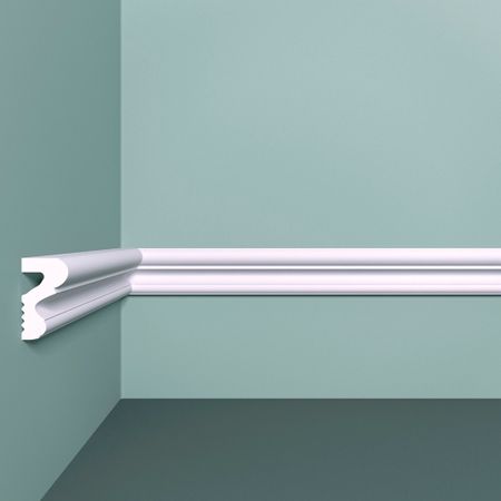 Молдинг из экополимера ударопрочный 35х20х2000 мм под покраску Bello Deco XPS M 15 белый угол декоративный для молдинга полистирол bello deco м10у2 белый 150x150 мм