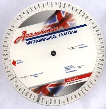 Английские неправильные глаголы. Диск-вертушка