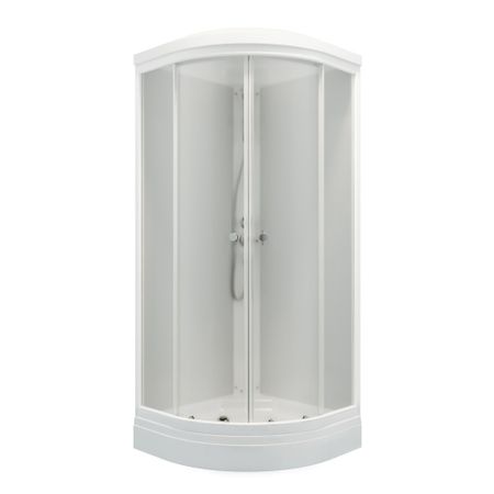 Душевая кабина Triton Ультра 80х80х217,5 см стекло прозрачное 4 мм с низким поддоном полукруг