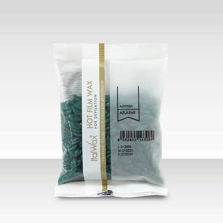 Воск для депиляции ITALWAX Воск горячий (пленочный) Азулен гранулы воск italwax водорастворимый в банке 400мл 600 гр ультра мягкий