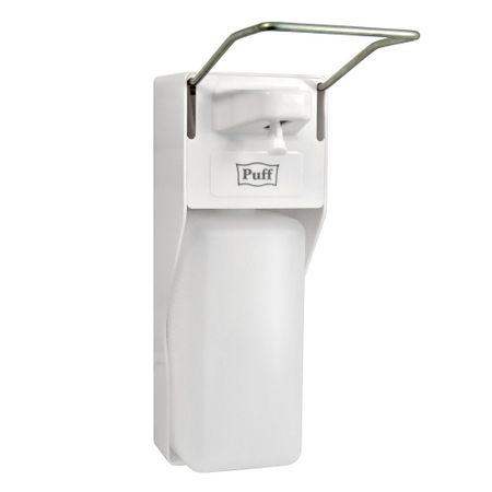Диспенсер для мыла и антисептика Puff 1000 мл локтевой пластик белый (8197) костыль канадка локтевой