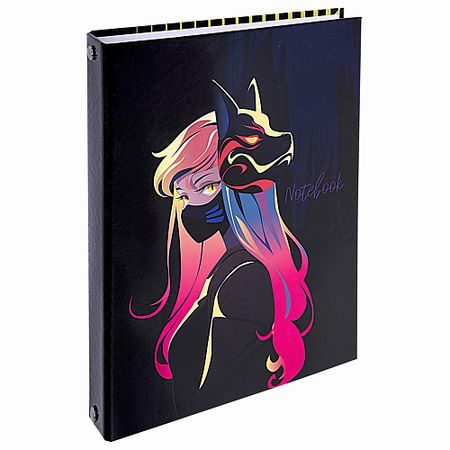 Тетрадь BRAUBERG Тетрадь на кольцах 120л Аниме девушка танцующая девушка испания 3d магниты