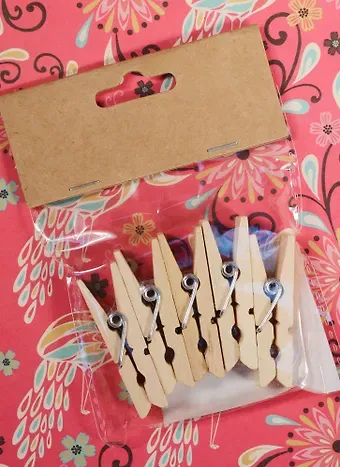 Набор для творчества Прищепки, 5шт неокраш (дерево)