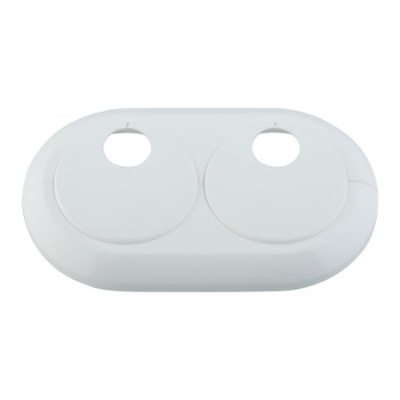 Отражатель декоративный двойной MCH d16 мм с эксцентриковой накладкой белый пластиковый (KB2000-16KIT)