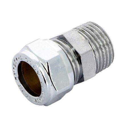 Соединитель прямой Tiemme 12 обж(ц) х 1/2 НР(ш) (1130043) латунные фитинги sae для медных трубок